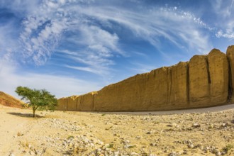The majestic beginning of Black Canyon. The stone desert in mountains of Eilat, Israel, Asia