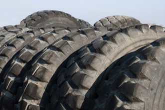 Tires for trucks and tractors. Horizontal image