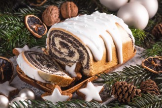 Christmas poppy seed cake