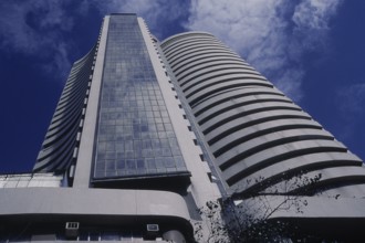 Bombay Stock Exchange building at Dalal Street, Mumbai, Maharashtra, India, Asia