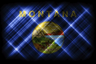 Montana state flag, Montana flag background modern flag