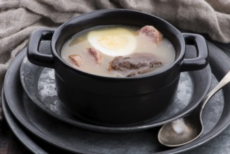 The sour soup made of rye flour