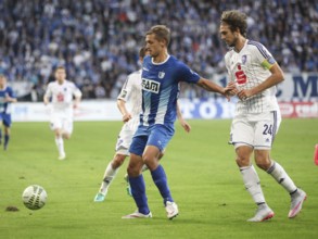 Duel Tobias Willers VfL Osnabrück and Nicolas Hebisch 1.FC Magdeburg DFB 3.Liga season 2015-16 in