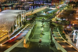 Night view of Kobe Meriken Park. Shooting Location: Kobe city, Hyogo Pref