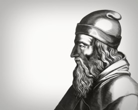Aristotle, 384-322 BC, ancient Greek philosopher and scientist, digitally altered