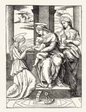 The Mystic Marriage of Saint Catherine of Alexandria, 16th century, facsimile of the 19th century