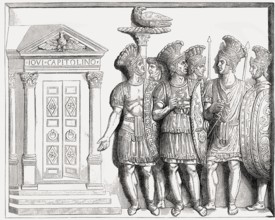 The Praetorians, decor fragment of an arc de triomphe 51-52 AD, ancient Rome