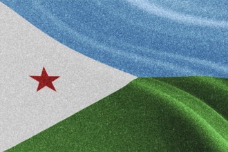 Djibouti glitter flag, national flag, glittering flag sparkle background