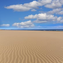 Canet de Berenguer beach in Valencia in a sunny day at mediterranean Spain