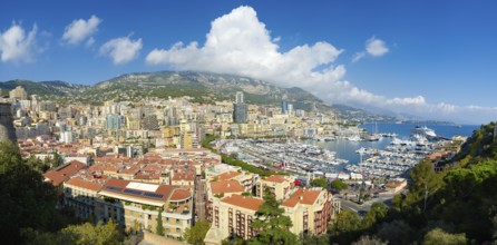High angle view on Port Hercules in Monaco