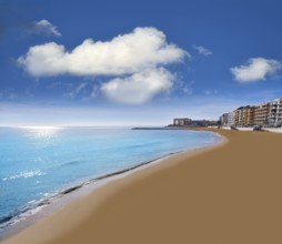 Playa los Locos beach in Torrevieja in Alicante Spain at Costa Blanca