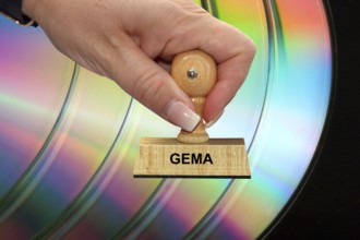 CD, DVD, stamp, GEMA, fees, music industry, data carrier, storage medium studio recording, Federal
