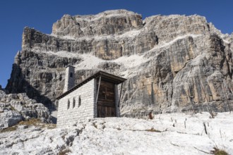 A small church in the Dolomites. Italy