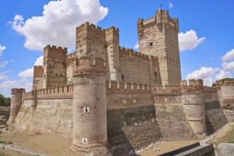 Medina del Campo village in Spain Mota castle in Valladolid at Castile Leon