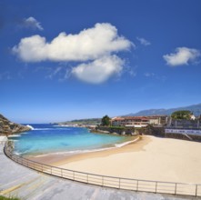 Llanes El Sablon beach in Asturias of Spain