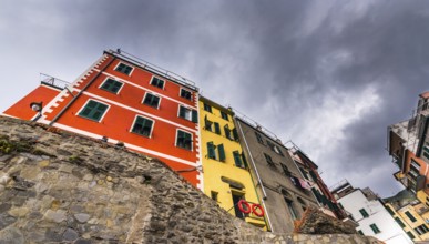 Picturesque and romantic village of Manarola with colourful houses at CinqueTerre, Liguria, Italy,