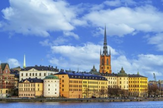 View of Riddarholmen from City Hall in Stockholm, Swed