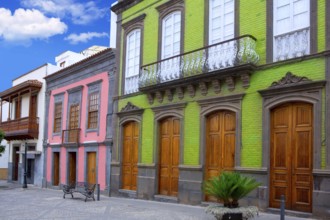 Gran Canaria Teror colorful facades in Canary islands