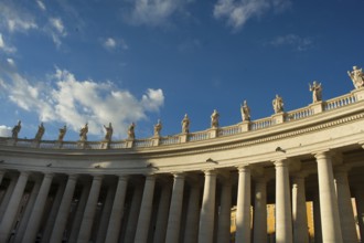 Architectural details Portico of Bernini in Vatican City Italy