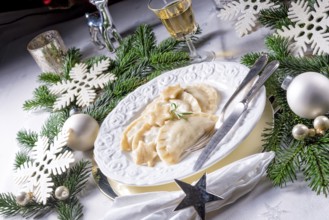 Traditional christmas pierogi