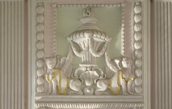 Brauweiler near Pulheim, abbey, prelature building, imperial hall, stucco detail above the