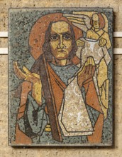 Brauweiler near Pulheim, St Nicholas Abbey Church, mosaic by Jaap Sombroek in St Martin's Chapel,