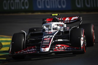 MELBOURNE, AUSTRALIA, MARCH 22: Nico Hulkenberg of Germany drives the Haas F1 VF-24 Ferrari during