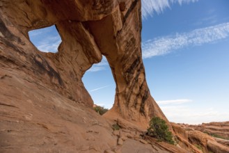 Great view on the Partition Arch in the Arches National Park, USA, North America
