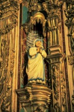 Mother Theresa as a carved figure in the Recoleta Church, Basilica Nuestra Senora del Pilar, Buenos