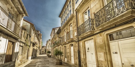 Typical Architecture, Street Scene, La Coruña, Galicia, Spain, Europe