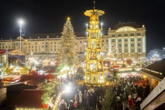 The Dresden Striezelmarkt is a Christmas market in Dresden. It has been held in Advent since 1434,