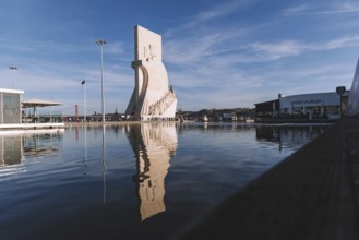 Reflection in the pool, Padrão dos Descobrimentos, Monument to Discovery, Lisbon