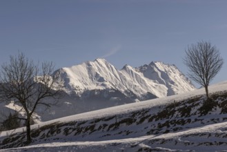 Landscape panorama, Winter, Pinzgau, Mountains, Steinernes Meer