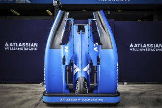 MELBOURNE, AUSTRALIA - MARCH 12: Atlassian Williams Racing pits before the 2025 Australian Grand