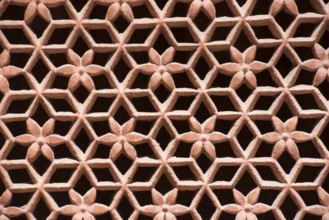 Lattice window, junagarh fort, bikaner, rajasthan, india, asia