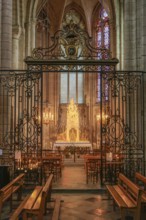 Saint-Etienne Cathedral, first Gothic cathedral, Sens, Burgundy, Yonne department,