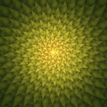 An illustration of a green yellow stars abstract background