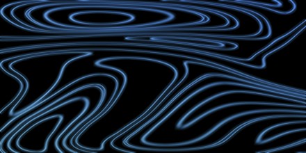 Neon Glow blue lines on a dark background, Glowing background