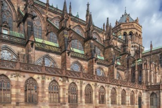 Strasbourg Cathedral also known as Strasbourg Minster, is a Gothic Roman Catholic cathedral in