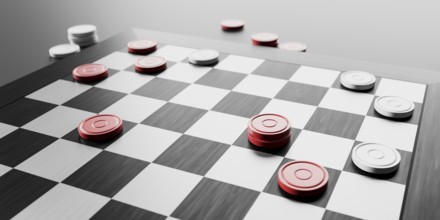 An image of a draughts game board