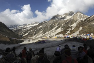 Tent, amarnath yatra, Jammu Kashmir, India, Asia