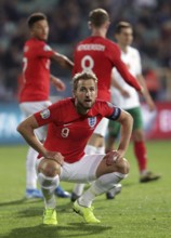 Sofia, Bulgaria - 14 October 2019: Harry Kane is seen in action during Bulgaria vs England match