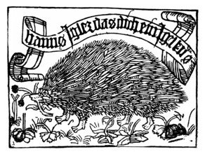 Bookplate of Johannes Knabensperg, called Igler, wood engraving, 1450
