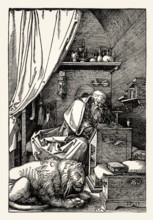 Saint Jerome, St. Hieronymus, by Albrecht Dürer, 1511, digitally restored