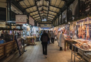 Athens Old Town, Attica, Greece, 12 28 2019 View over the central municipal Athens market hall,