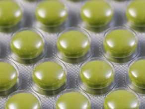 Closeup of a blister pack with pills