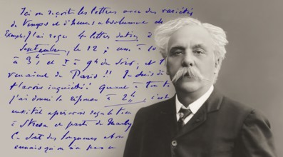 Portrait of Gabriel Fauré, 1845-1924, French composer, digitally edited according to a photograph