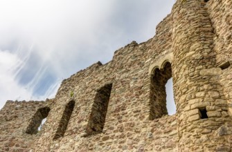 Ruined castle in Frauenstein in the Ore Mountains, Germany, Europe