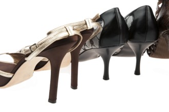 Many different shoes for woman. Elegant and erotic high heels. Austria