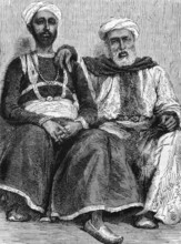 Natives from Hyderabad on engraving from 1800s